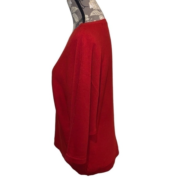 NEW YORK & COMPANY Red Dolman Sleeve Sweater size medium - Picture 3 of 8